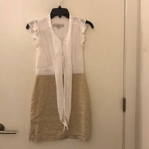 White and tan loft dress 00P